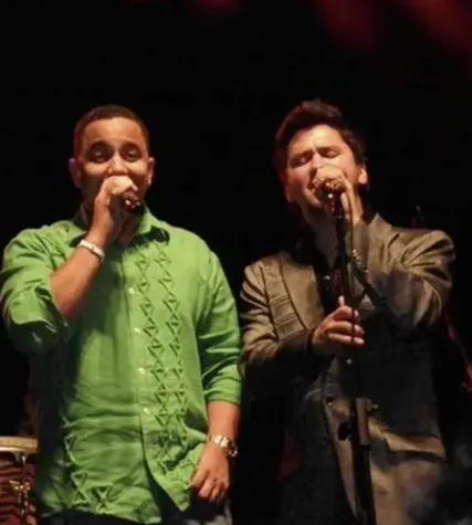 Luis Fabián con Felipe Peláez
